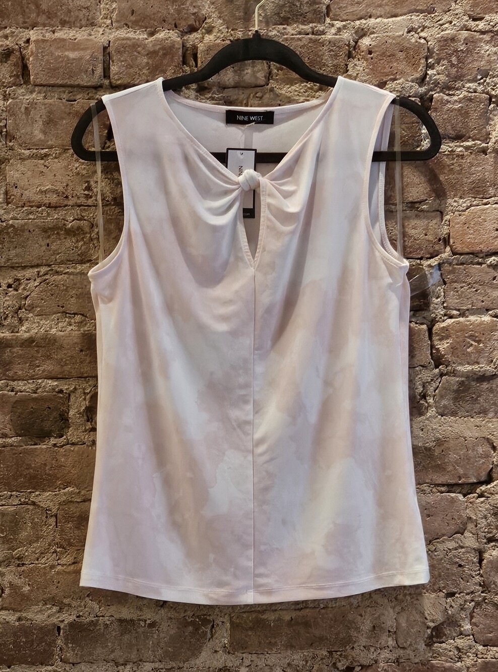 Nine West Soft Pink Knot-Front Sleeveless Camisole